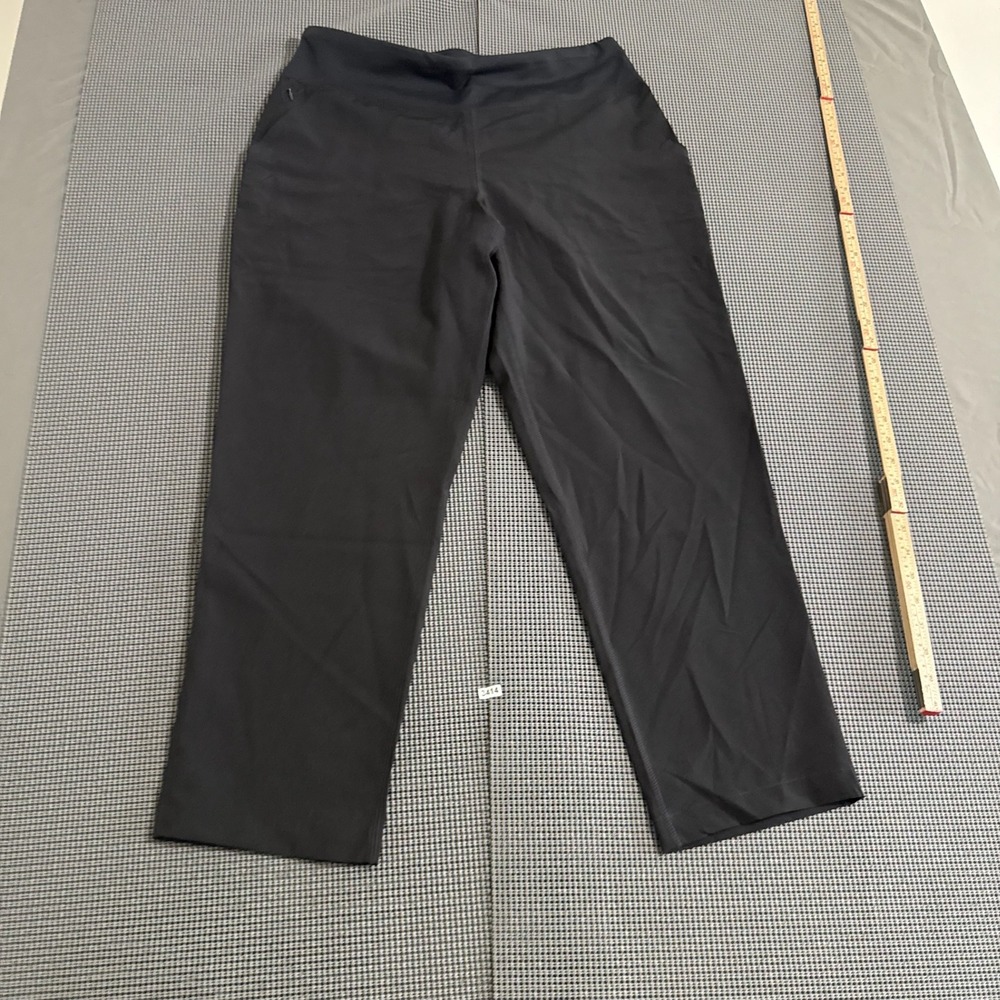 Lands End Womens Black Active Straight Leg Pants Size M/P 10-12